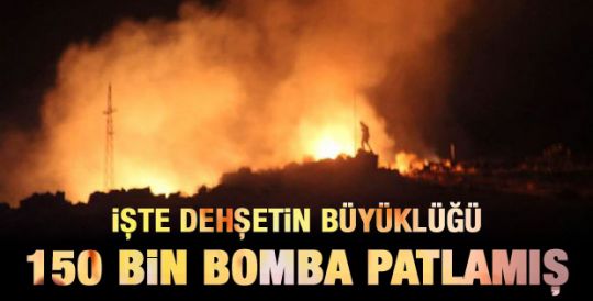 Afyonkarahisar'da 150 bin bomba patladı