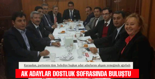 Ak adaylar dostluk sofrasında bulutşu