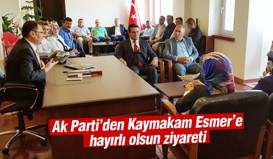 Ak Parti'den kaymakama hayırlı olsun ziyareti