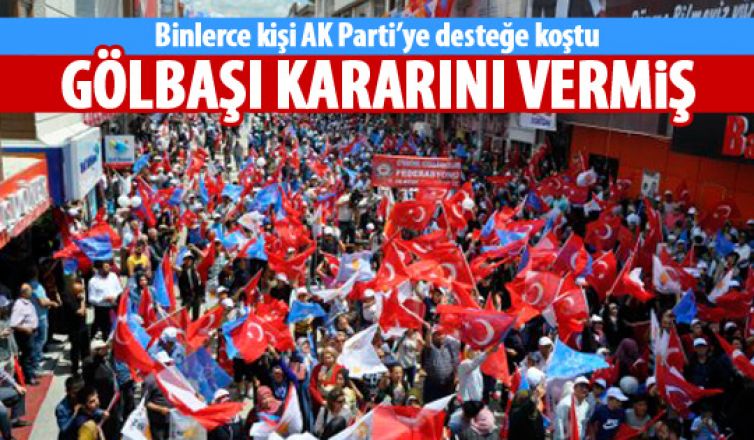 Ak Parti'nin Gölbaşı mitingine akın 