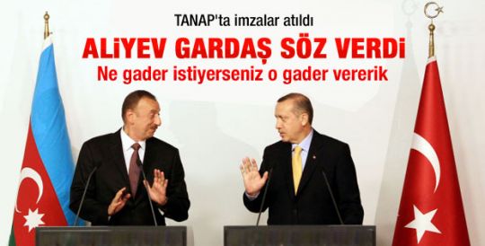 Aliyev gardaşından Erdoğan'a söz 