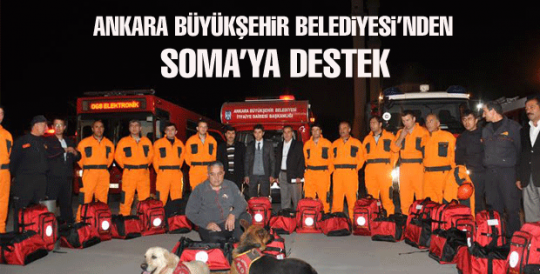 Ankara Büyükşehir Belediyesi'nden Soma'ya destek