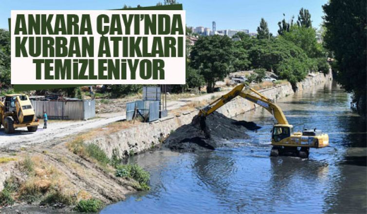 Ankara Çayı'ndaki kurban atıkları temizleniyor
