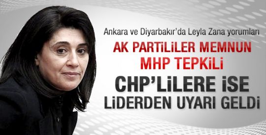 Ankara ve Diyarbakır'da Leyla Zana yorumları 