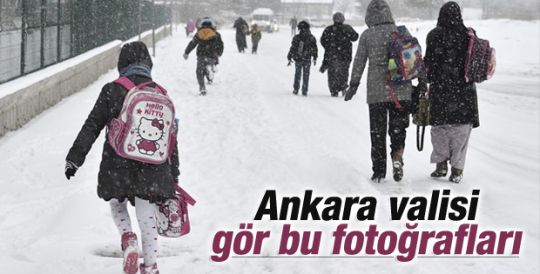 Ankara'da kar var tatil yok