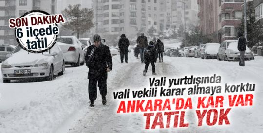 Ankara'da yoğun kar yağışı İZLE