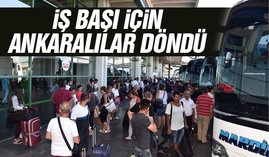 Ankaralılar dönüş yaptı