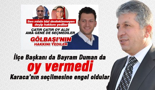 Atabey de Duman da oy vermedi