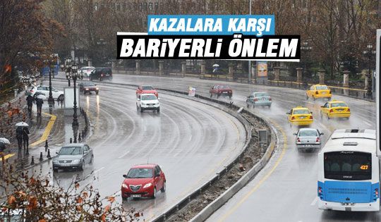 Atatürk Bulvarı'nda kazalara karşı önlem