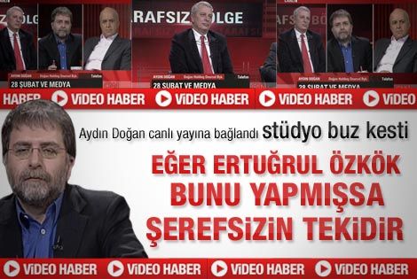 Aydın Doğan canlı yayına bağlandı stüdyo buz kesti