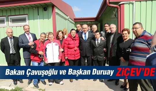 Bakan Çavuşoğlu ve Başkan Duruay Gölbaşı Ziçev'i ziyaret etti