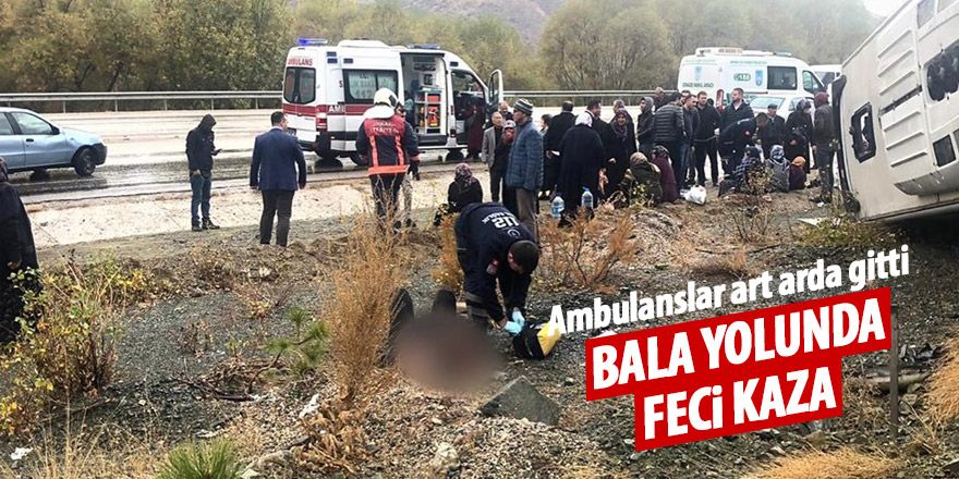 Bala yolunca feci kaza: 30 yaralı