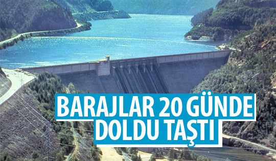 Barajlara 20 günde rekor su geldi