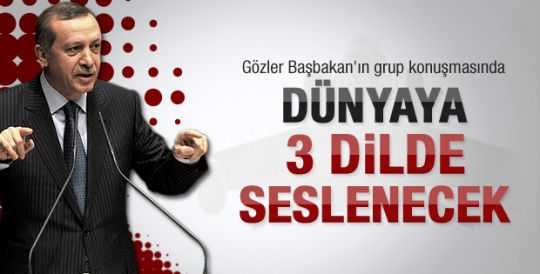 Başbakan Erdoğan dünyaya 3 dilde seslencek