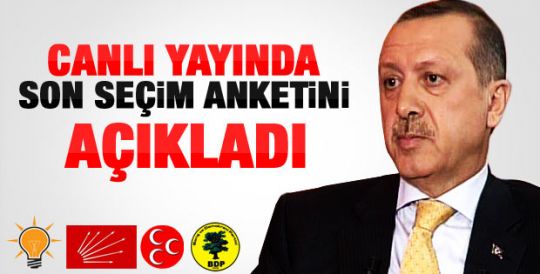 Başbakan Erdoğan son oy oranlarını açıkladı