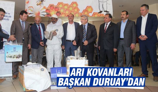 Başkan Duruay arı kovanı dağıttı