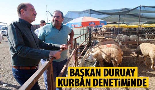 Başkan Duruay kurban pazarında