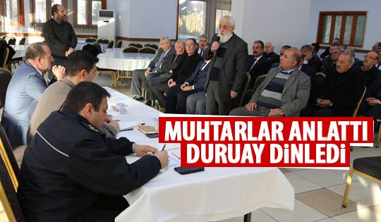 Başkan Duruay muhtarla buluştu