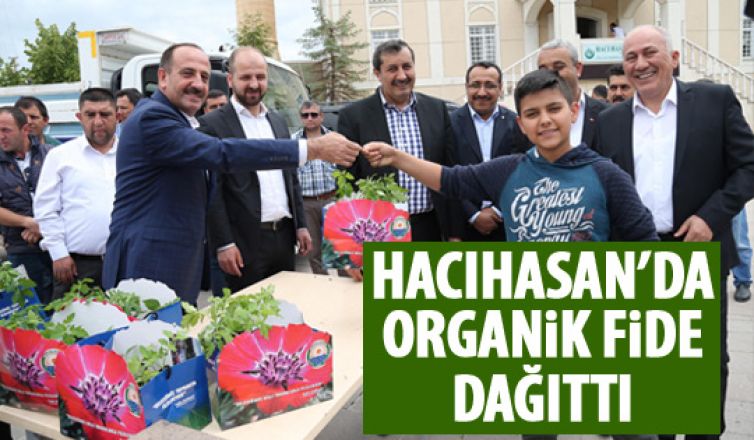 Başkan Duruay organik fide dağıtı