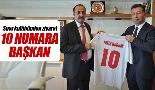 Başkan Duruay'a 10 numaralı forma