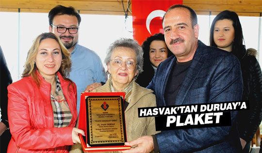  Başkan Duruay'a Hasvak'tan Teşekkür Plaketi
