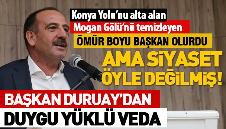 Başkan Duruay'dan duygulandıran veda