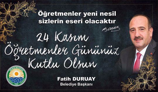 Başkan Duruay'dan Öğretmenler Günü mesajı