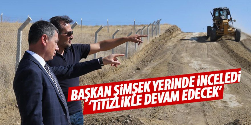 Başkan Şimşek'ten yol denetimi