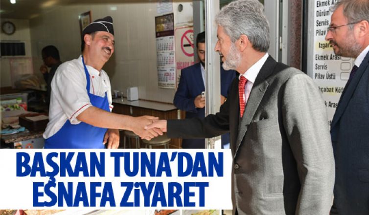 Başkan Tuna'dan Ayvalı esnafına ziyaret