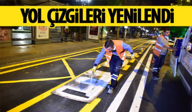 Başkent'in trafiği yol çizgileriyle daha güvenli!
