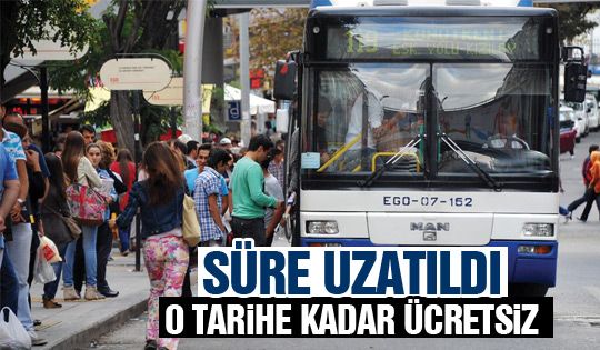 Başkent'te toplu taşıma ücretsiz