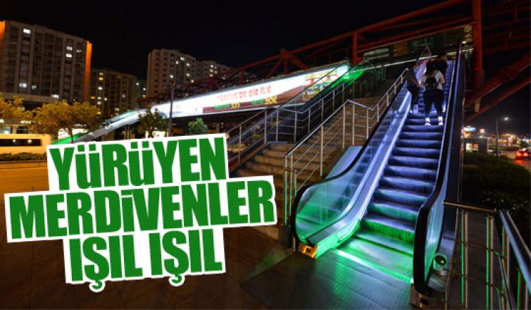 Başkent'te yürüyen merdivenler ışıl ışıl!