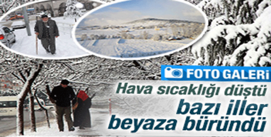 Bazı illerde kar yağışı etkili oldu