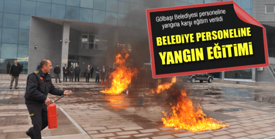 Belediye personeline yangın eğitimi