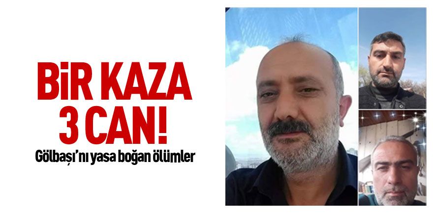 Bir kaza 3 can birden aldı