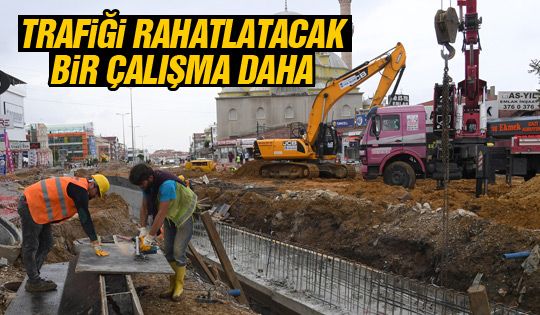 Bostancık'ta 4 caddenin kesişimine köprülü kavşak