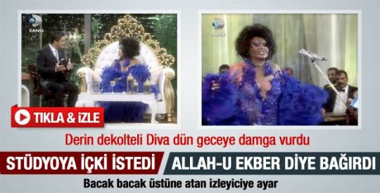 Bülent Ersoy canlı yayında içki istedi