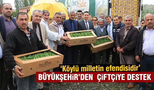 Büyükşehir'den çiftçiye destek