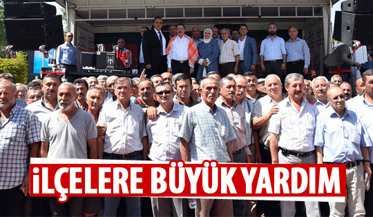 Büyükşehir'den ilçelere yardım