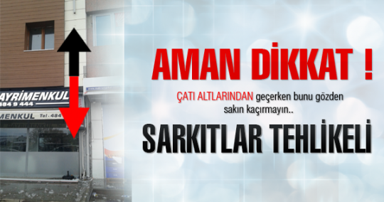 Buz sarkıtları tehlike saçıyor