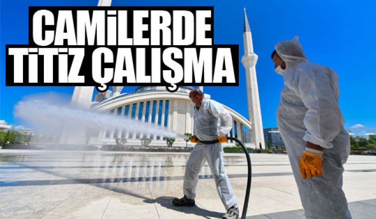 Camilerde dezenfekte çalışması!