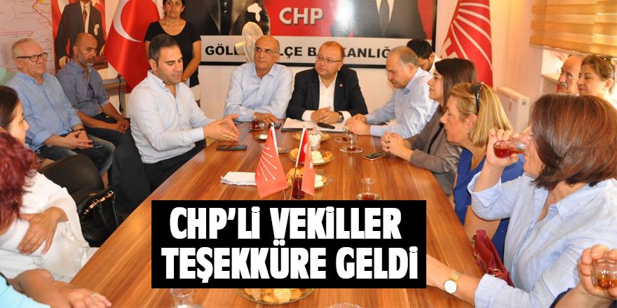 CHP'li vekillerden teşekkür ziyareti