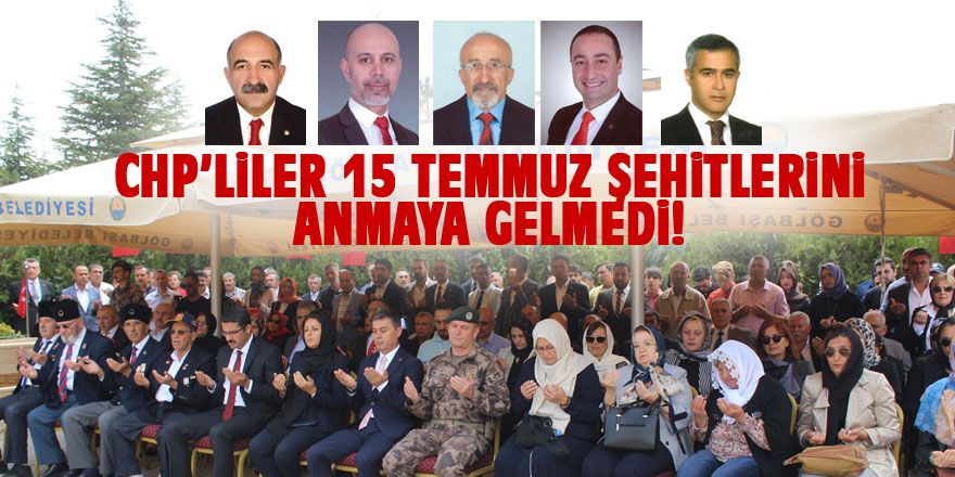 CHP'liler şehitleri anmaya gelmedi