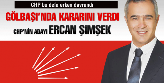 CHP'nin Bayrağı Ercan Şimşek'e emanet...