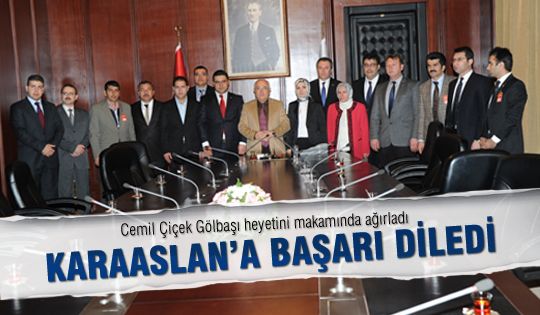 Çiçek, Karaaslan'a başarı diledi