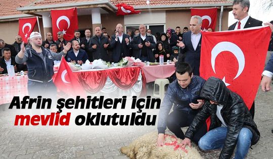 Çimşit'te Afrin şehitlerine mevlid okutuldu