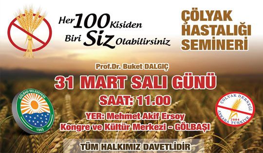 Çölyak Hastalığı Seminerine Davetlisiniz