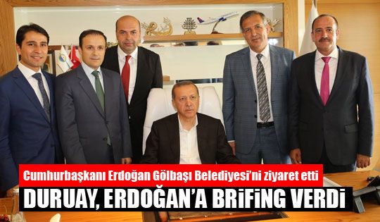 Cumhurbaşkanı Erdoğan, Gölbaşı Belediyesi'ni ziyaret etti