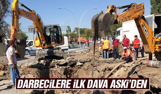 Darbecilere ilk dava ASKİ'den