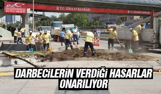 Darbecilerin verdiği hasarlar onarılıyor